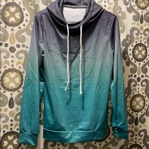 NWOT. Ombré Long sleeve W/ Hood